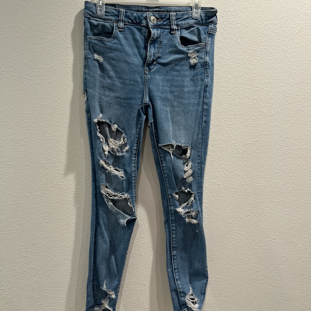 blue skinny jeans